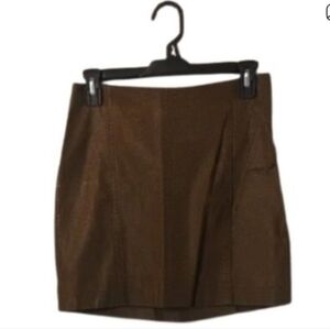 Free People Brown Mini Skirt